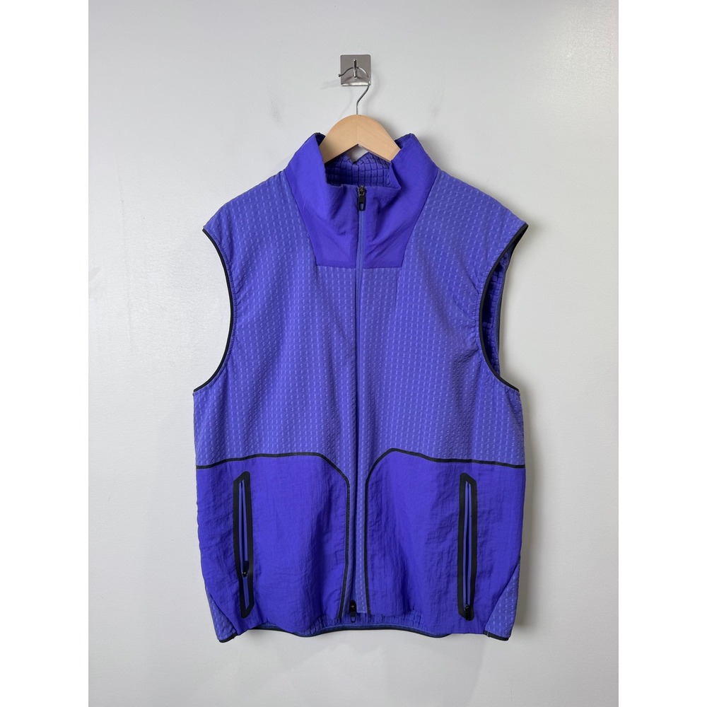 Lululemon Men Purple Full Zip Textured Active Performance Vest XL
